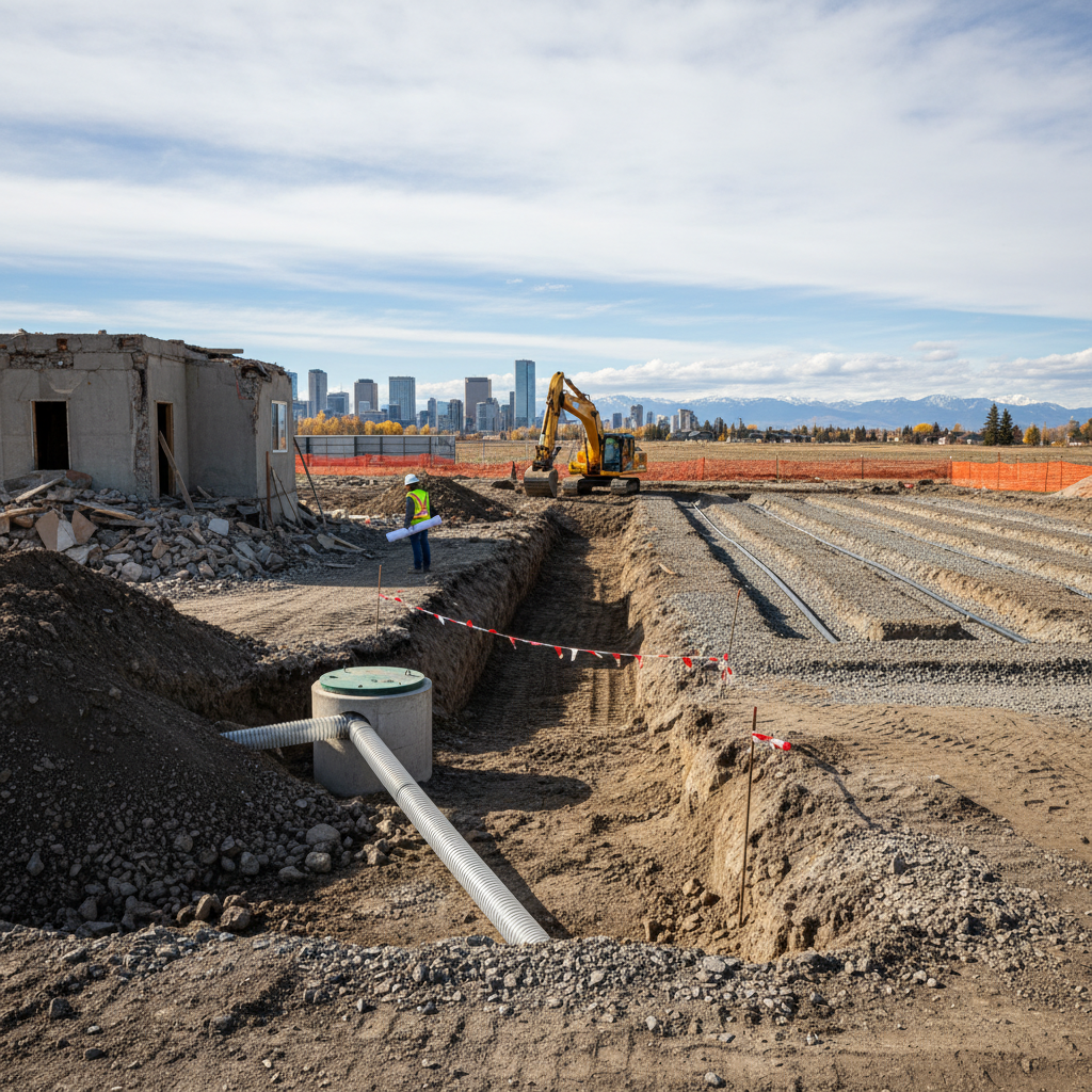Ensuring Proper Drainage Away from Wells or Septic Disposal Beds in Calgary: Navigating NBC 9.14.6.2