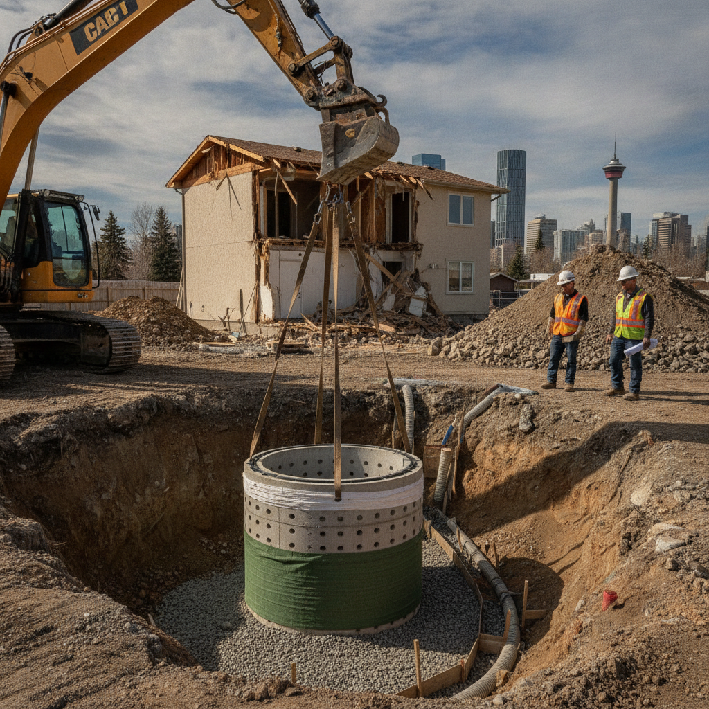 Ensuring Proper Drainage for Dry Wells in Calgary: Navigating NBC 9.14.5.3 for Homeowners and Builders