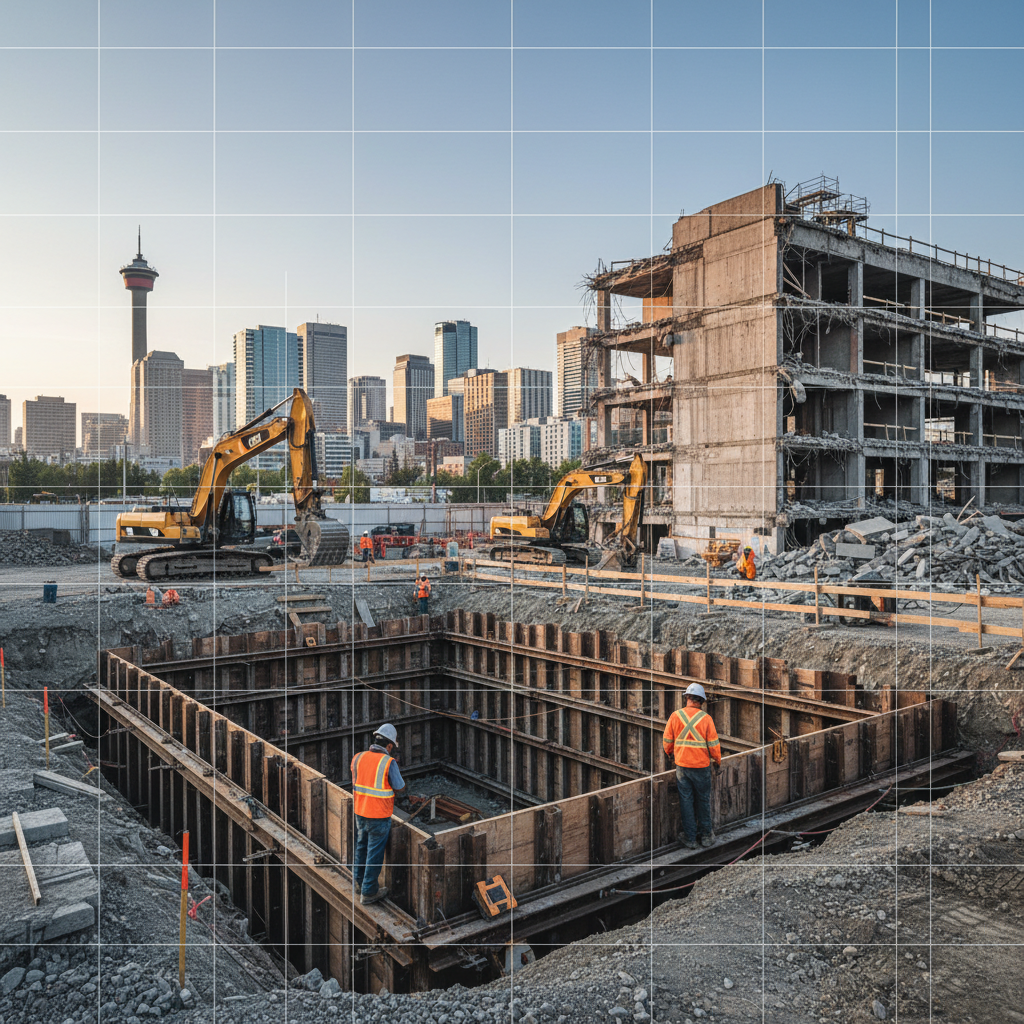 Ensuring Excavation Safety and Preventing Collapses in Calgary: Navigating NBC OS5.8 and Local Permits