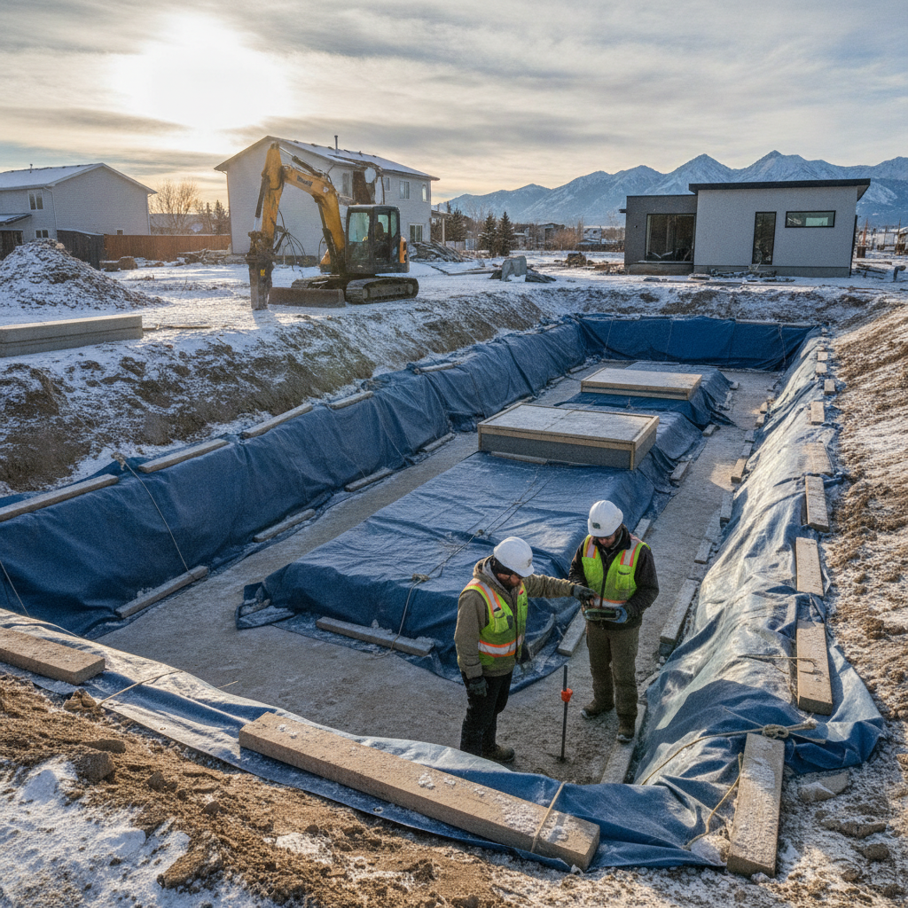 Ensuring Excavations in Calgary are Properly Protected from Freezing: Navigating NBC 4.2.5.7 and 9.12.1.3 for Homeowners and Builders