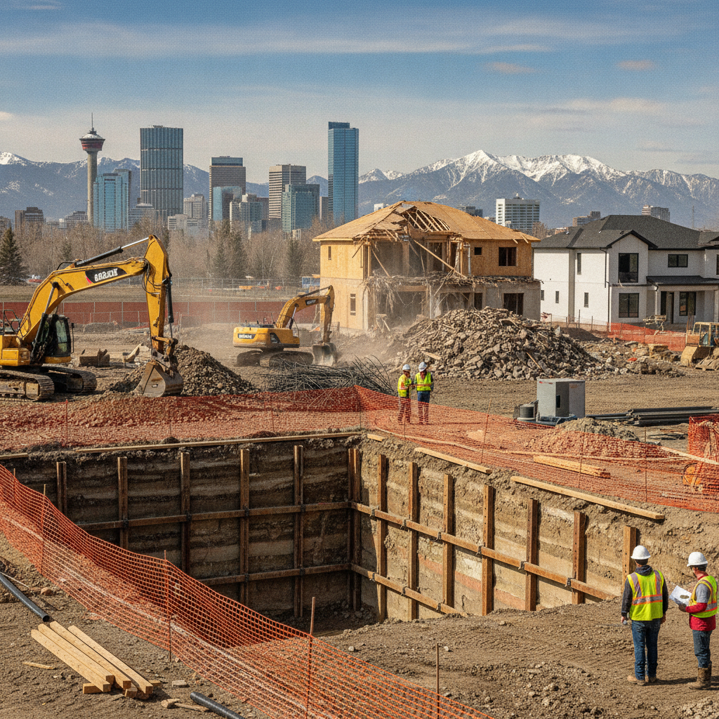 Ensuring Safe Calgary Excavations: Complying with NBC 4.2.5.1 & 9.12.1.1 for Homeowners and Builders