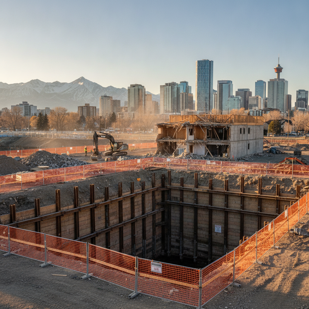 Ensuring Proper Protection of Excavations in Calgary: Navigating NBC 4.2.5.7 for Homeowners, Builders, and Developers