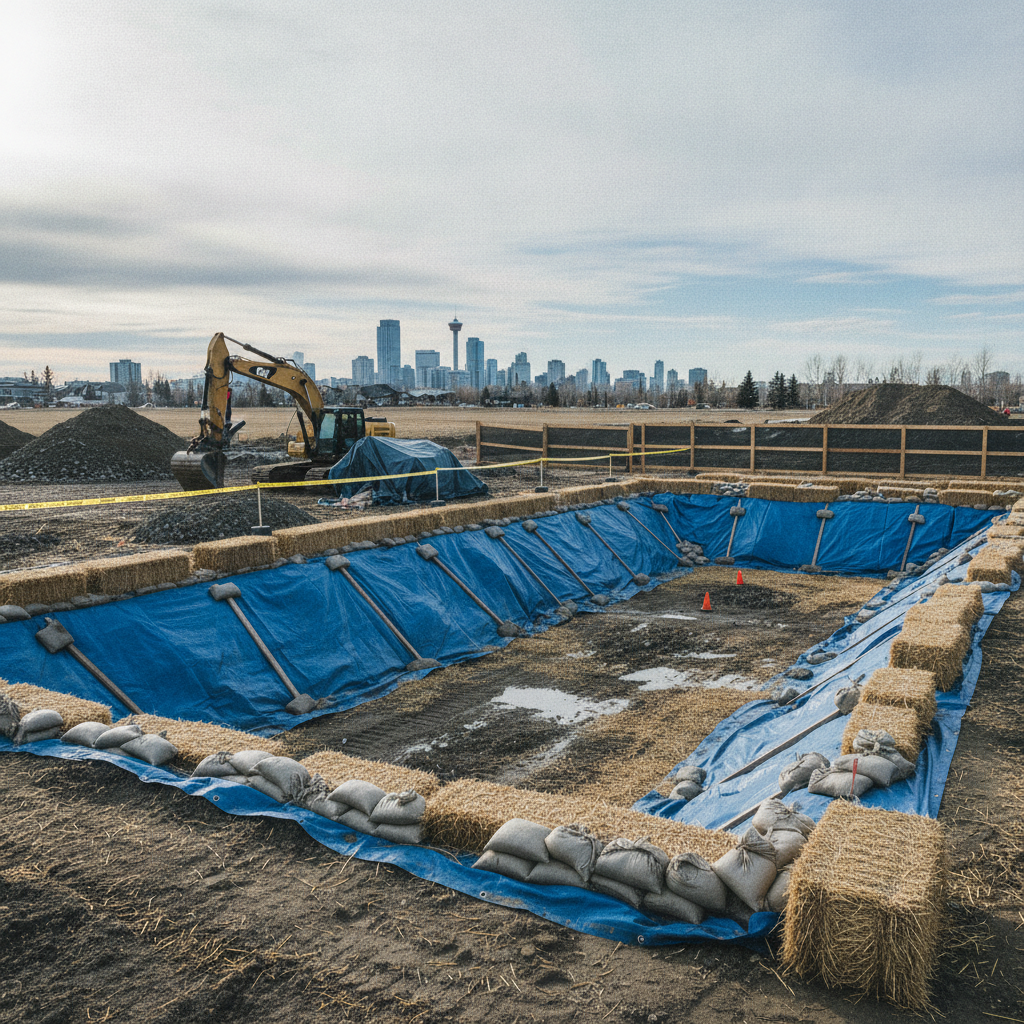 Ensuring Excavation Protection from Frost, Rain, and Wind in Calgary: A Deep Dive into NBC 4.2.5.7 Compliance for Homeowners and Builders