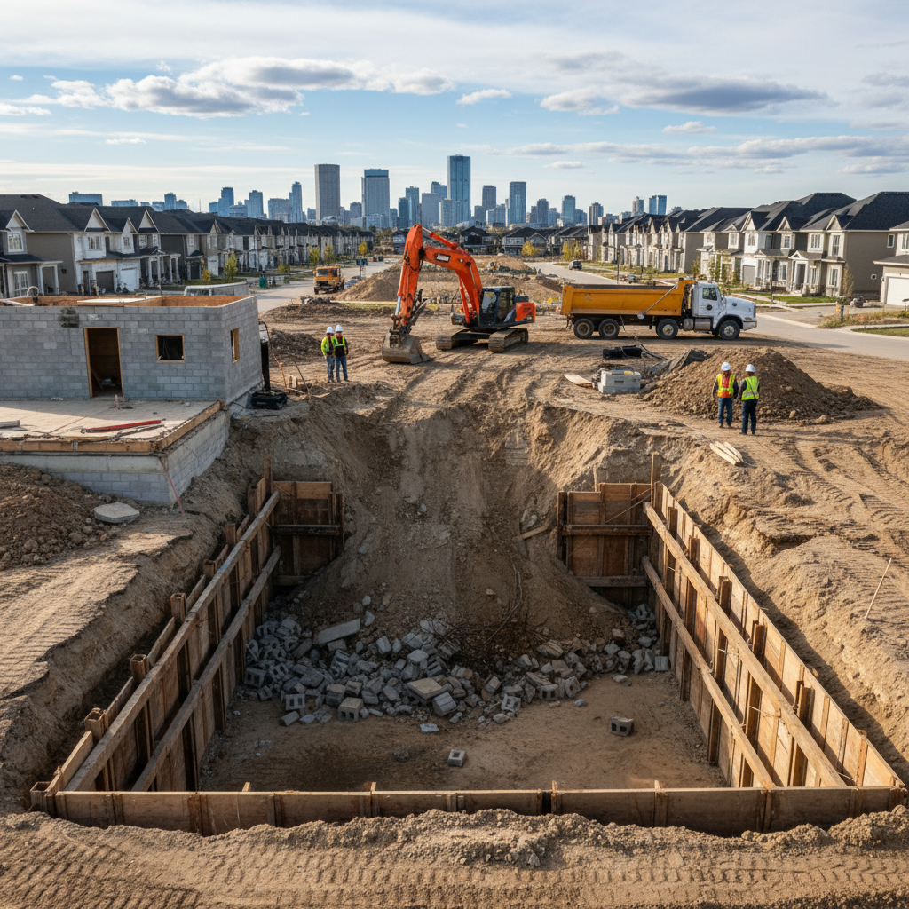 Loss of Ground at Excavation Sites: Essential Requirements for Calgary Homeowners and Builders (NBC 4.2.5.6)