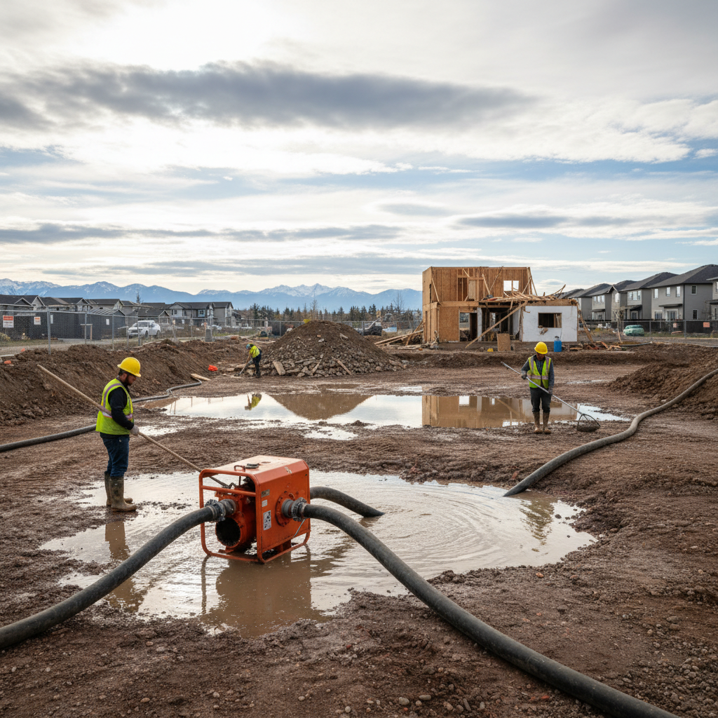 Managing Standing Water in Excavations: A Key Requirement for Calgary Homeowners and Builders (NBC Section 9.12.1.2)