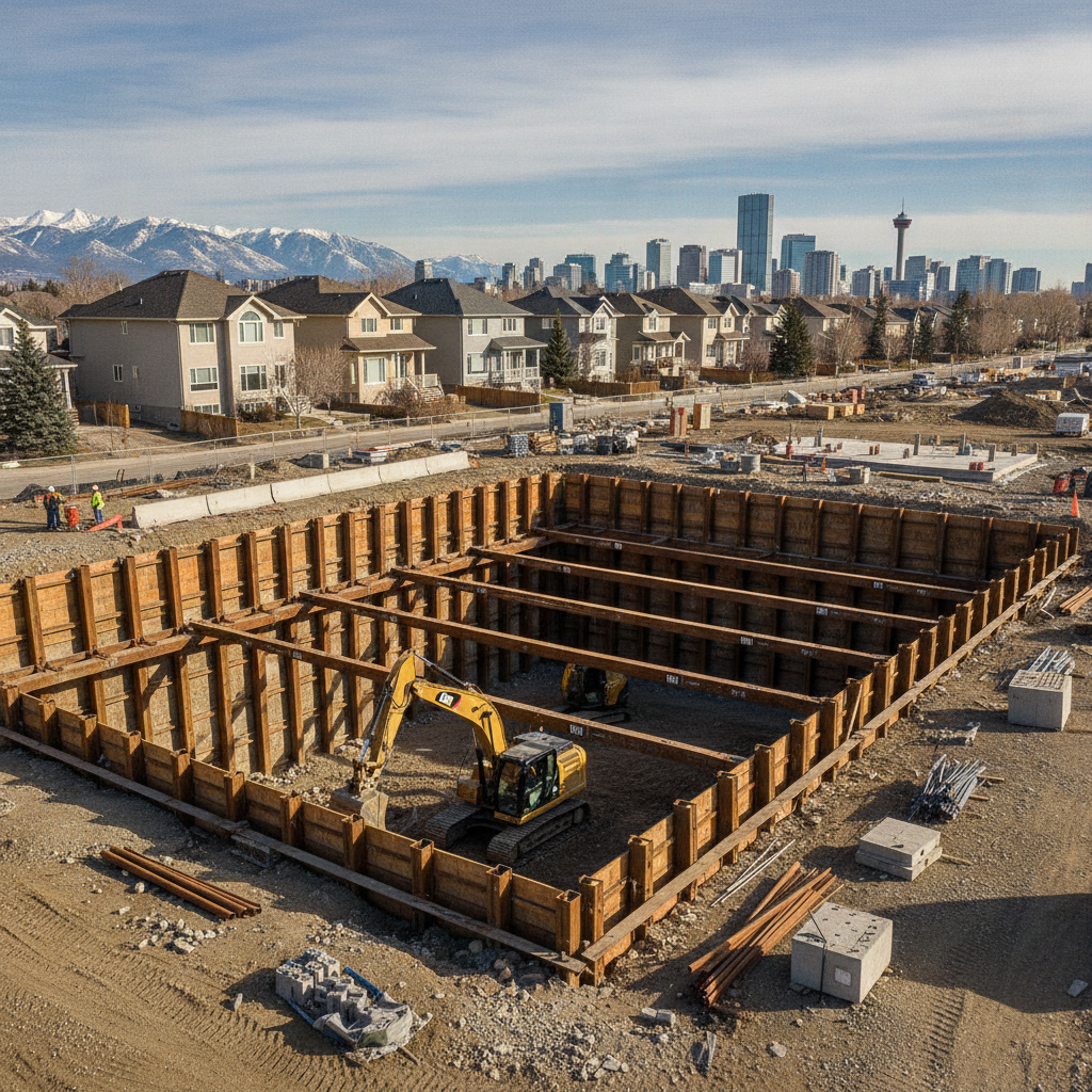 Ensuring Proper Design of Supported Excavations in Calgary: Navigating NBC OS2.6 and OP4.1 for Homeowners and Builders
