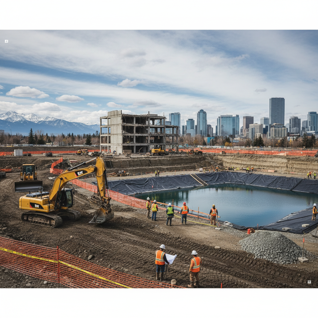 Ensuring Proper Surface Drainage at Calgary Construction Sites: Navigating NBC 9.14.6.1 for Homeowners and Builders