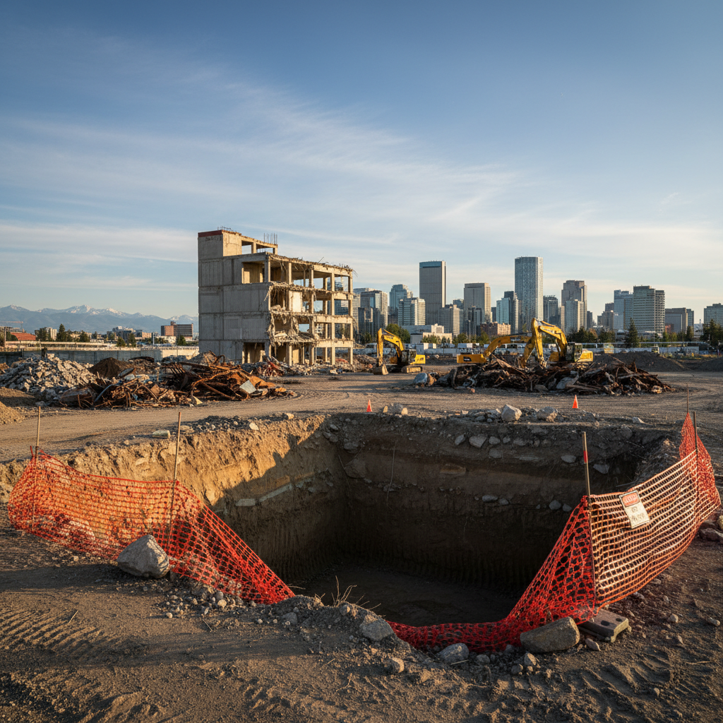 Unsupported Excavations in Calgary: Ensuring NBC 4.2.5.4 and 9.12.1.1 Compliance for Homeowners, Builders & Developers