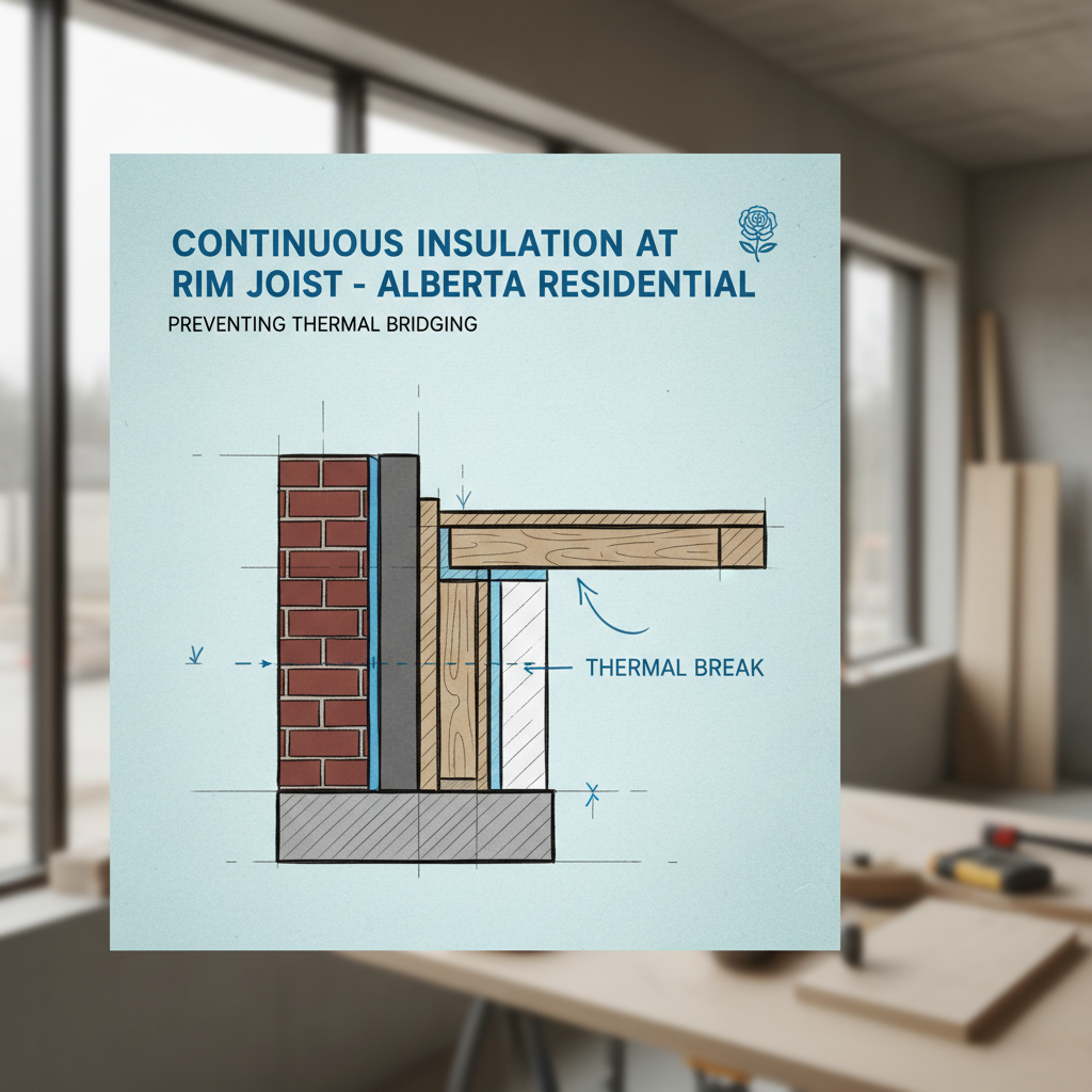Detailing Continuous Insulation at Rim Joists: Preventing Thermal Bridging in Alberta Homes