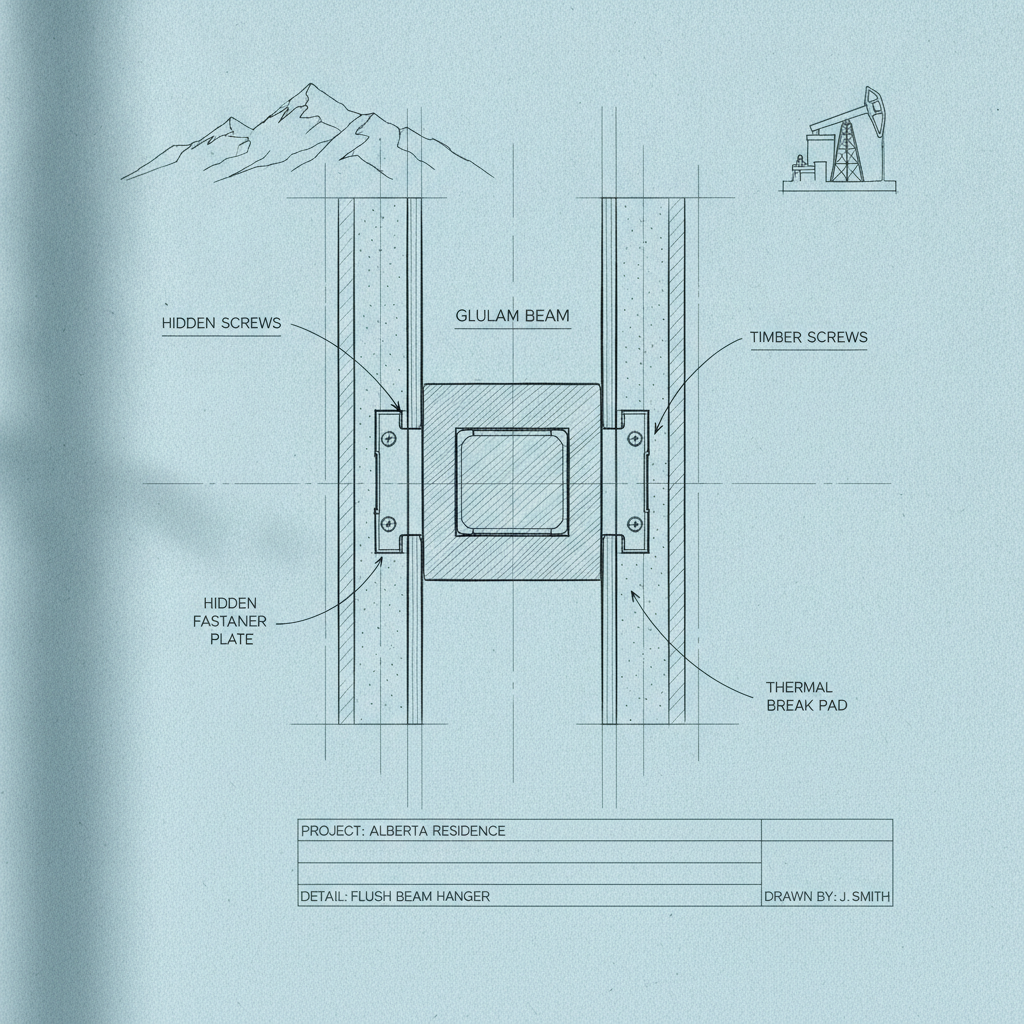 Detailing Concealed Hanger Connections for Flush Beams in Alberta Residential Construction