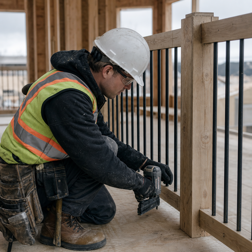 Detailing Code-Compliant Guardrail Infill on Alberta Residential Drawings: Infill Spacing, Dimensions, and Material Specifications