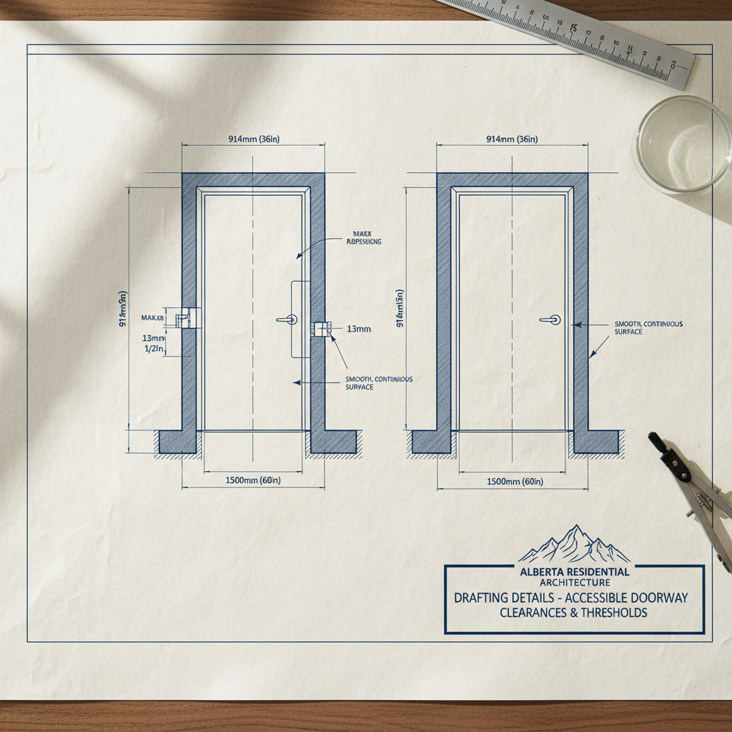 Accessible Doorway Clearances and Thresholds: Drafting Details for Alberta Homes