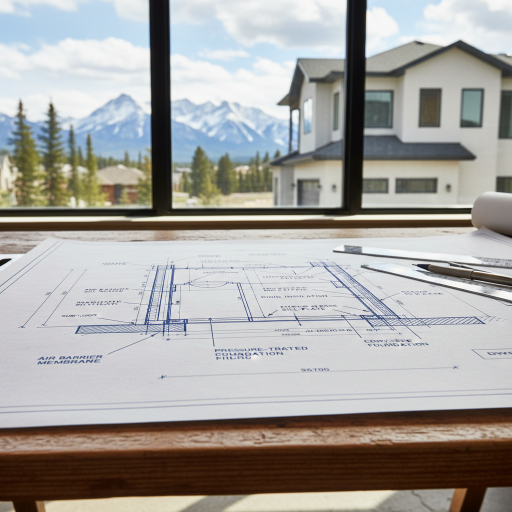 Drafting Code-Compliant Air Barrier Details at Foundation-Wall Junctions in Alberta Homes