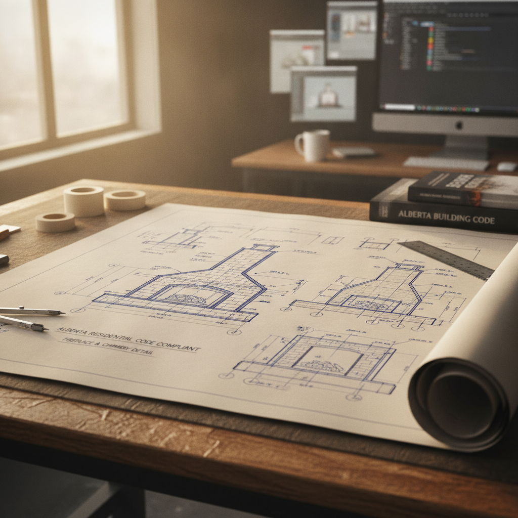 Drafting Code-Compliant Fireplace and Chimney Details: NBC(AE) 2023 Guide