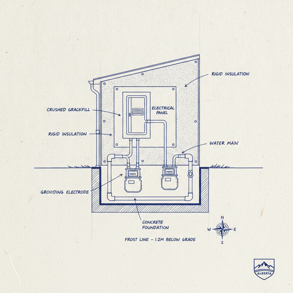 Drafting Code-Compliant Details for Residential Utility Service Entrances in Alberta Homes