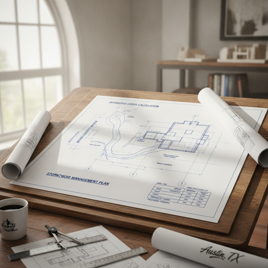 Drafting Accurate Impervious Cover and Stormwater Management Details in Austin, TX Permit Sets