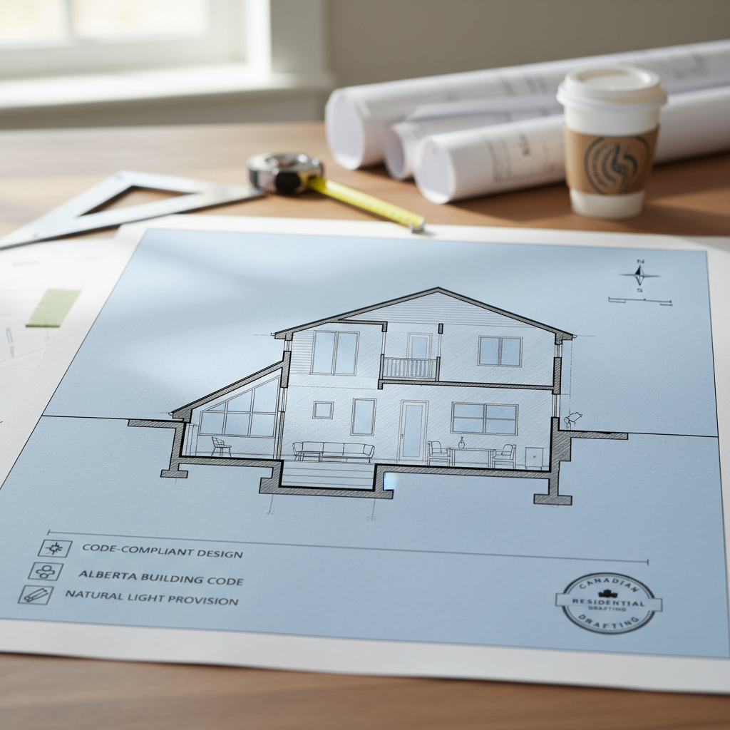 Drafting Code-Compliant Interior Lightwells for Alberta Basements: A Deep Guide