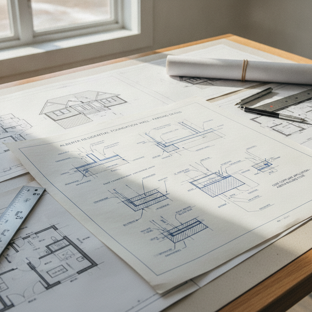 Drafting Code-Compliant Parging Details for Exterior Foundation Walls in Alberta