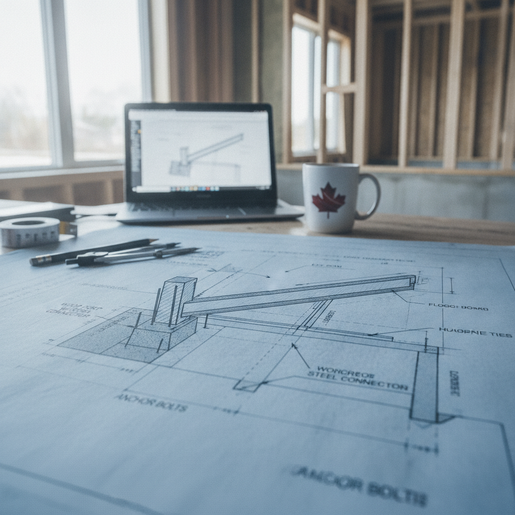 Drafting Code-Compliant Beam Details for Intermediate Stair Landings in Alberta Homes