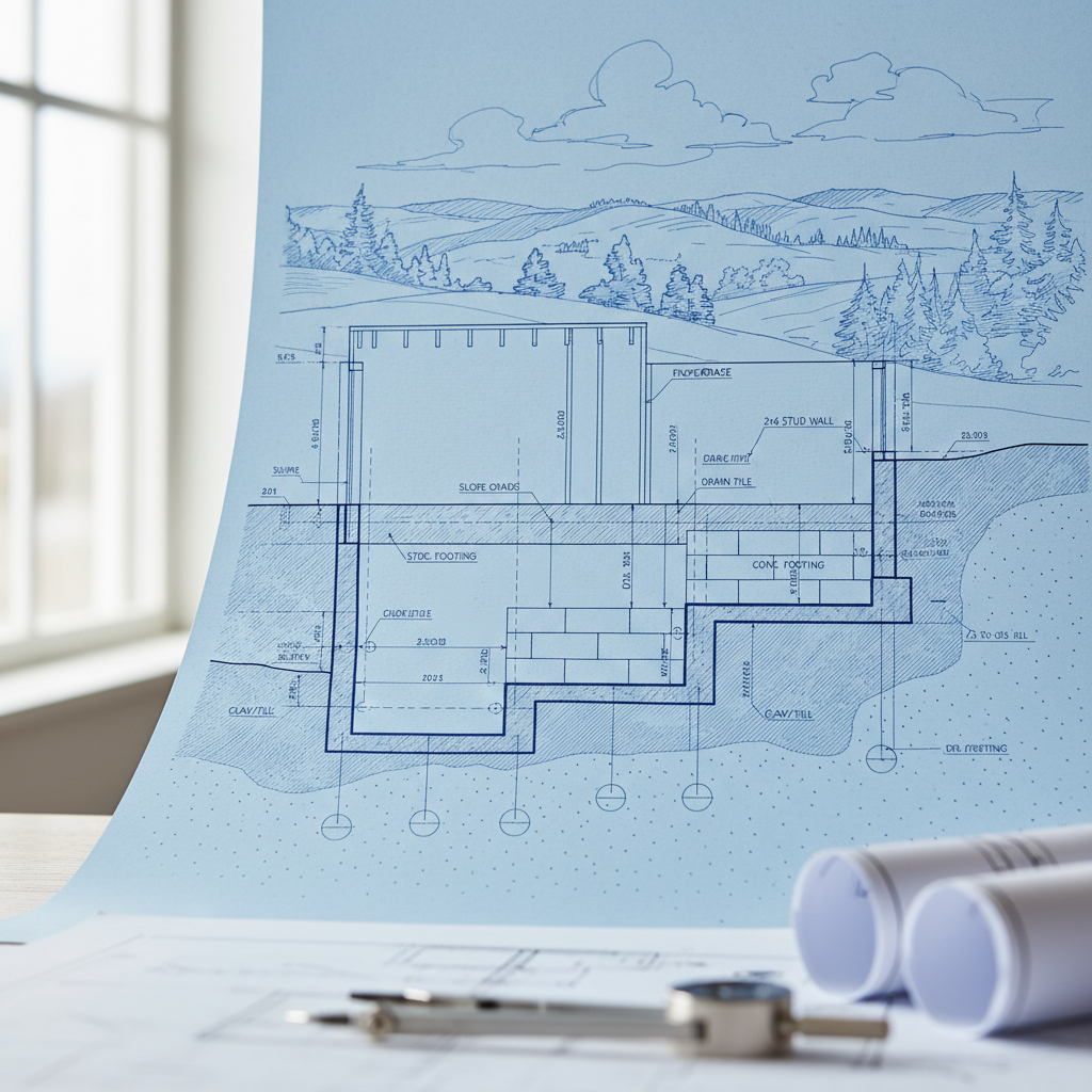 Drafting Details for Step Footings and Foundation Transitions on Sloping Lots in Alberta