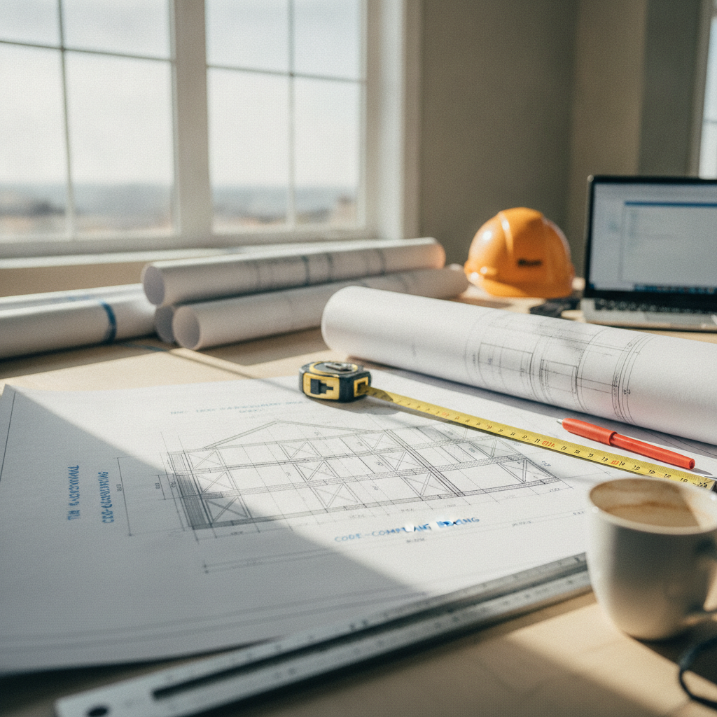 Detailed Drafting Methods for Code-Compliant Bracing of Tall Non-Load-Bearing Walls in Alberta Homes