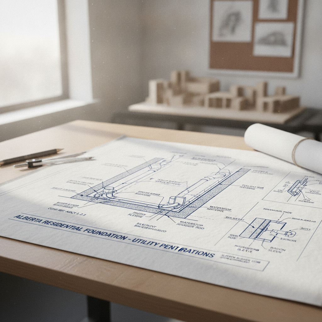 Drafting Code-Compliant Utility Penetrations in Alberta Foundation Walls