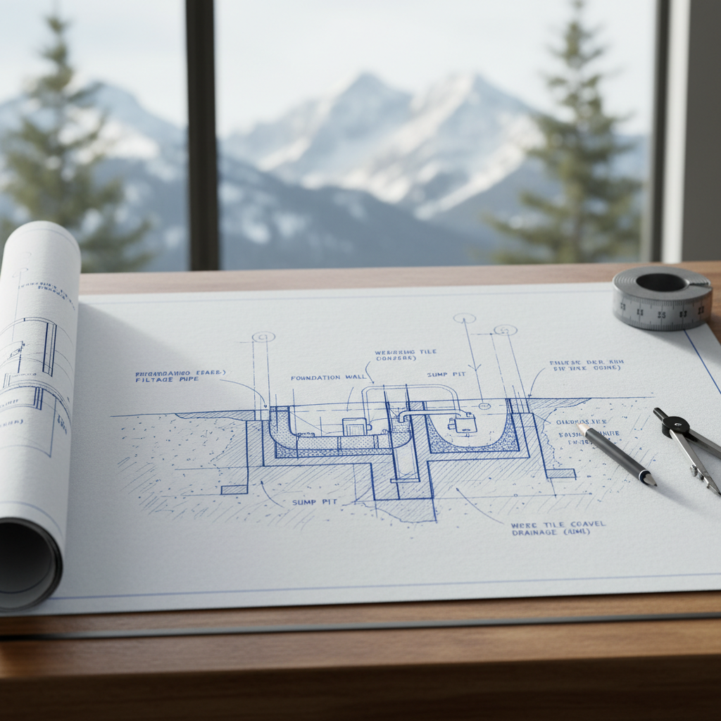 Drafting Code-Compliant Weeping Tile and Sump Pit Details for Alberta Basements