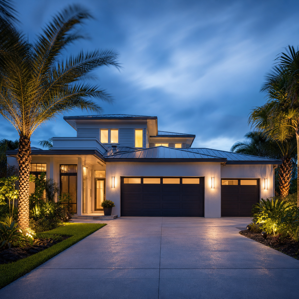 Drafting Code-Compliant Wind-Resistant Garage Door Details for Tampa, FL Residential Permit Plans