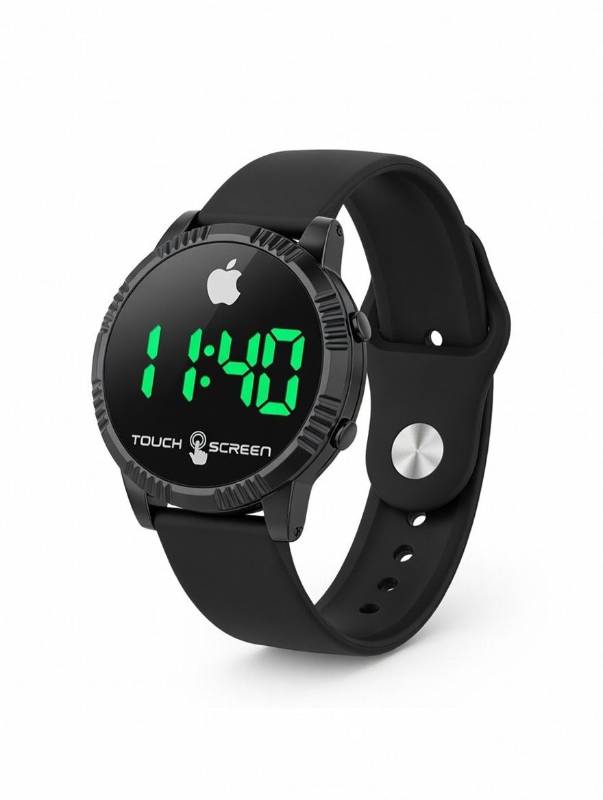 Watch for Kids – LED Digital Touch Screen Baby Wrist Watch with Black Silicone Strap - image 2