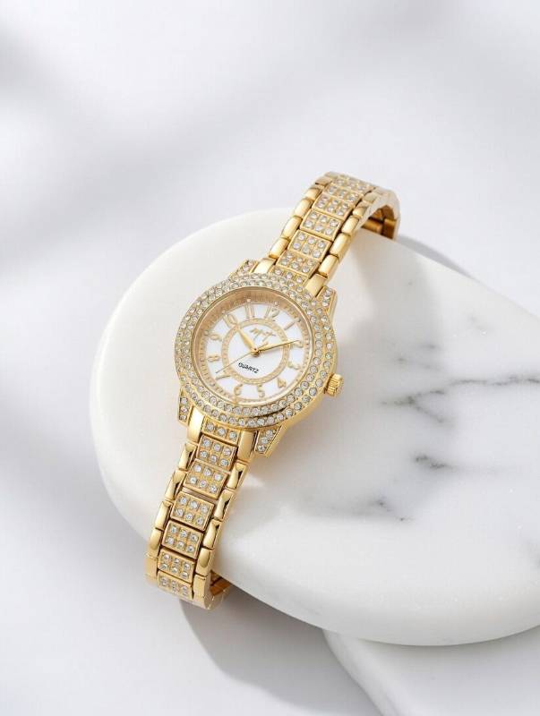 Watch for Women – Luxury Rose Gold Crystal Quartz Ladies Bracelet Wrist Watch