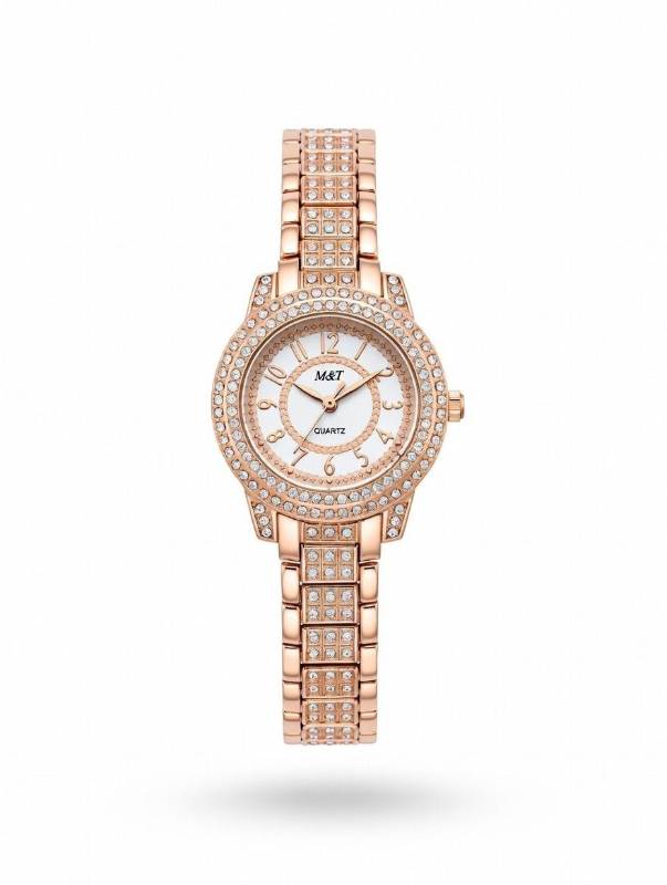 Watch for Women – Luxury Rose Gold Crystal Quartz Ladies Bracelet Wrist Watch - image 2