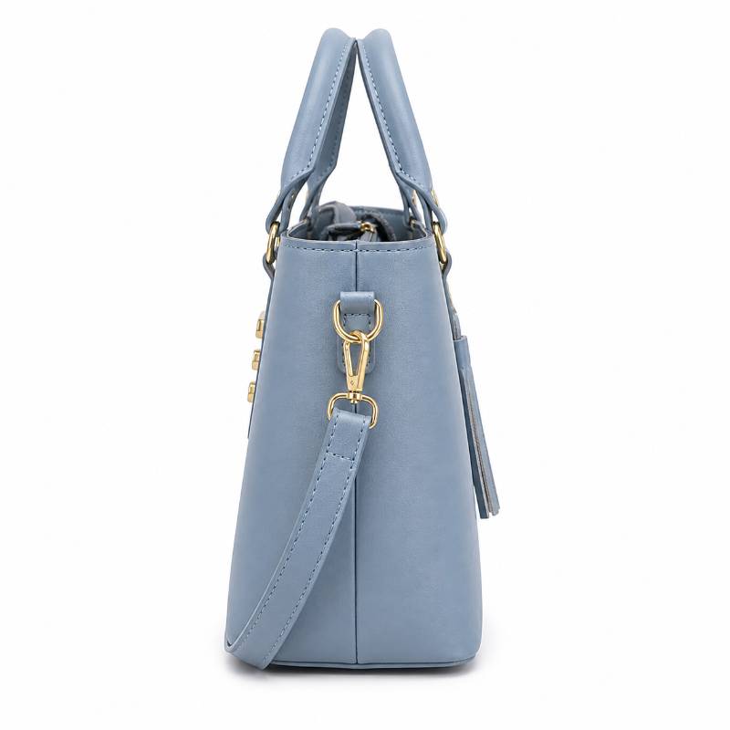 Girls Hand Bag – Cute Blue Cartoon Design Stylish Tote Bag (Hand + Crossbody) - image 3