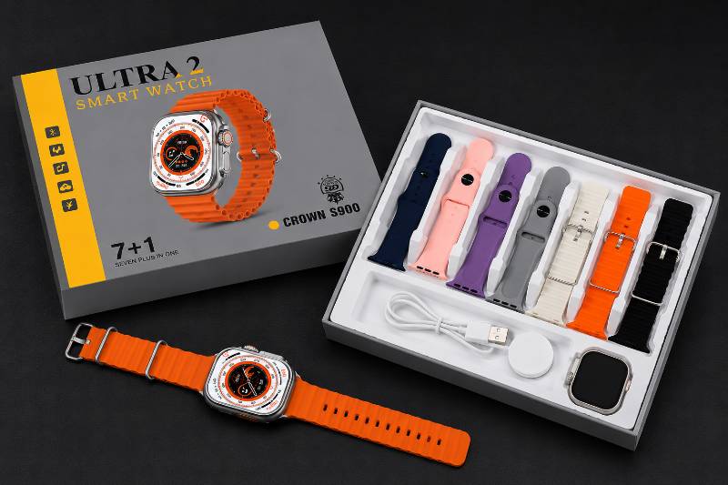 Ultra 2 Smart Watch 7-in-1 Kit with 7 Premium Straps | Bluetooth Calling | Health Monitoring | Sports Mode - image 4