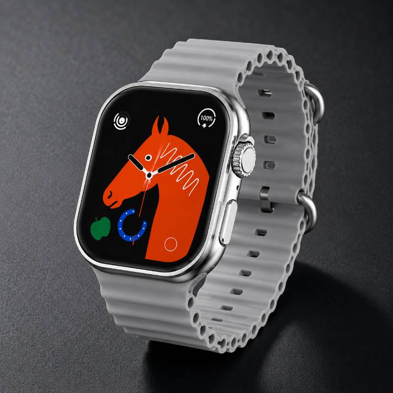 Crown 4+1 Smart Watch with 4 Premium Straps | Bluetooth Calling | AMOLED Display | Health Monitoring