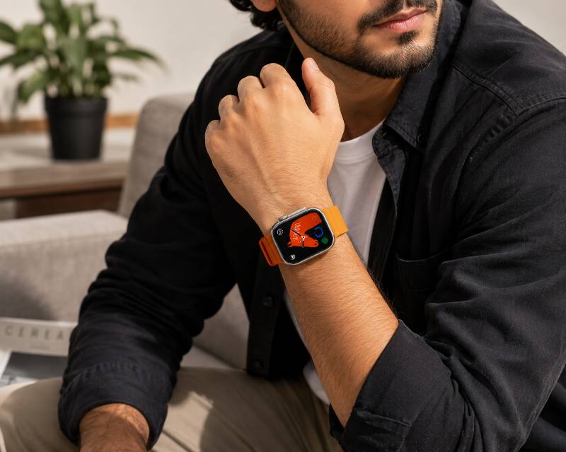 Crown 4+1 Smart Watch with 4 Premium Straps | Bluetooth Calling | AMOLED Display | Health Monitoring - image 4