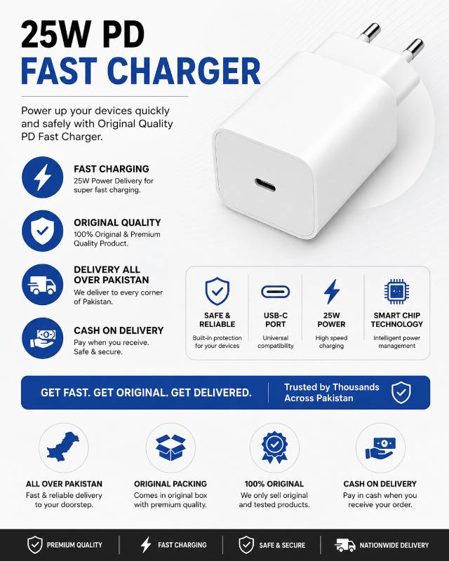 Original Samsung 25W PD Fast Charger Adapter USB-C | Type-C Single Port Fast Charging - image 4