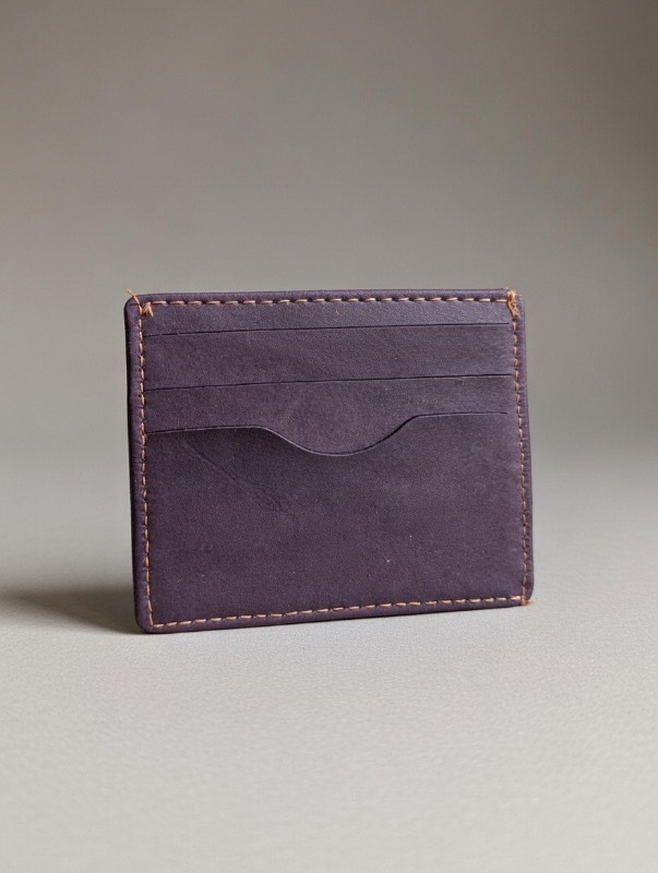 Ultra-Slim Leather Card Holder for Men - Minimalist Front Pocket Wallet - image 3