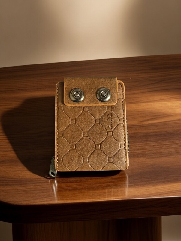 Wallet for Men - Luxury Brown Leather Long Clutch Wallet with Multi-Card Organizer and Zipper Pocket