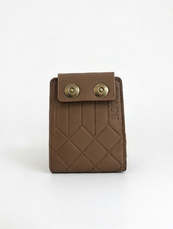 Wallet for Men - Premium Dark Brown Textured Leather Bifold with Multi-Card Slots and Transparent ID Window