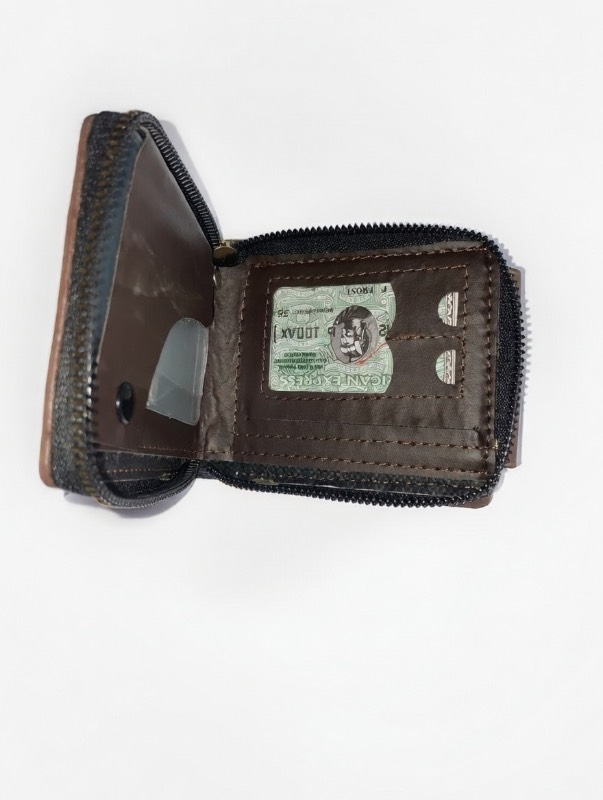 Wallet for Men - Premium Dark Brown Textured Leather Bifold with Multi-Card Slots and Transparent ID Window - image 4