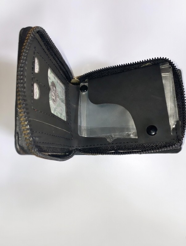 Wallet for Men - Premium Black Leather Bifold with Multi-Card Organizer and Transparent ID Window - image 3
