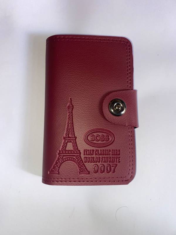 Men’s Leather Wallet – Compact Card Holder With Coin Pocket & ID Window | Burgundy Stylish Short Wallet