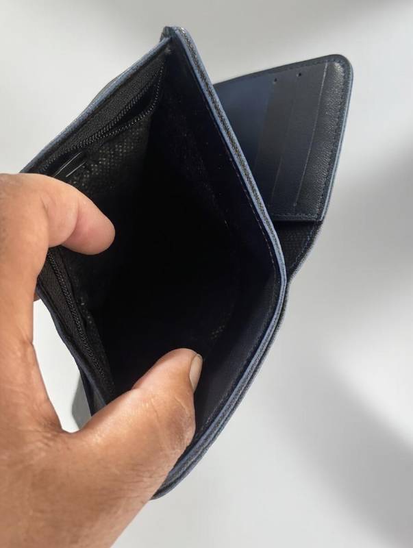 Men’s Leather Wallet – Compact Card Holder With ID Window & Coin Pocket | Classic Black Short Wallet - image 5