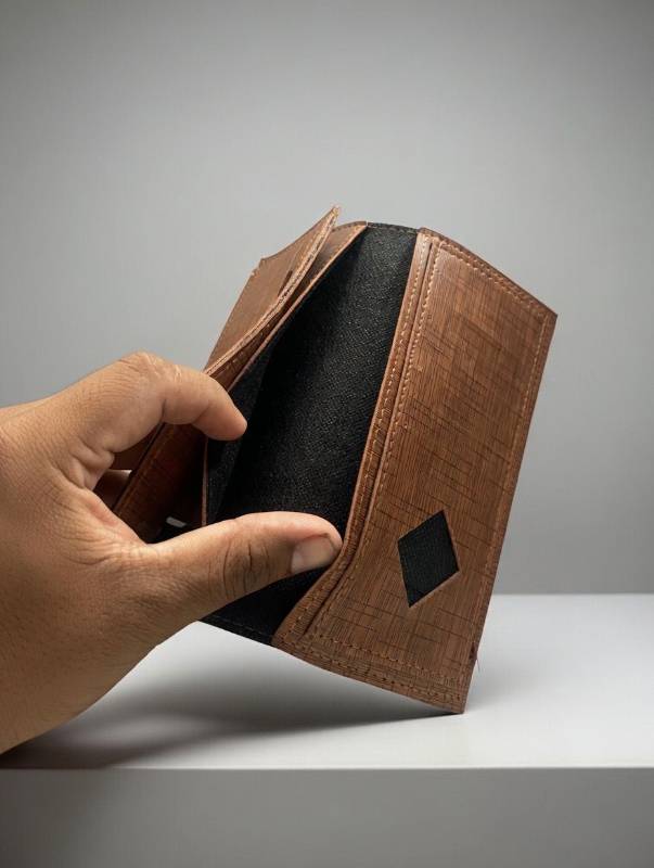 Men’s Long Leather Wallet – Multiple Card Slots With ID Window & Zipper Pocket | Camel Brown Wallet - image 3