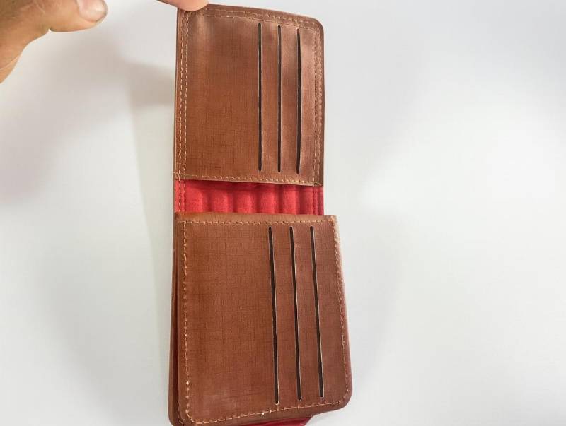 Men’s Short Leather Wallet – Brown Stylish Wallet with Button Lock, Card Slots & Coin Pocket - image 2