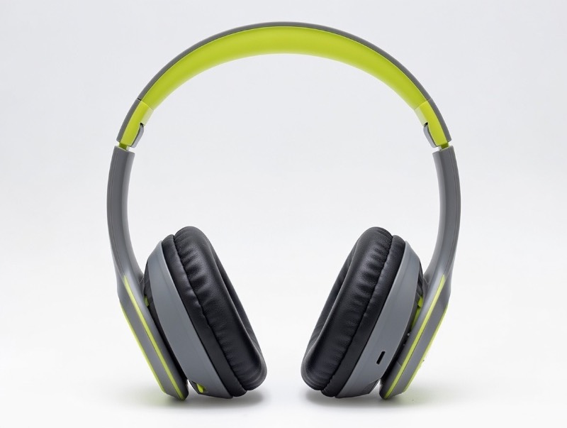 P47 Style Wireless Bluetooth Headphones - Hi-Fi Stereo Bass, Foldable Over-Ear Headset with Built-in Mic & Easy Touch Controls - Neon Green/Grey