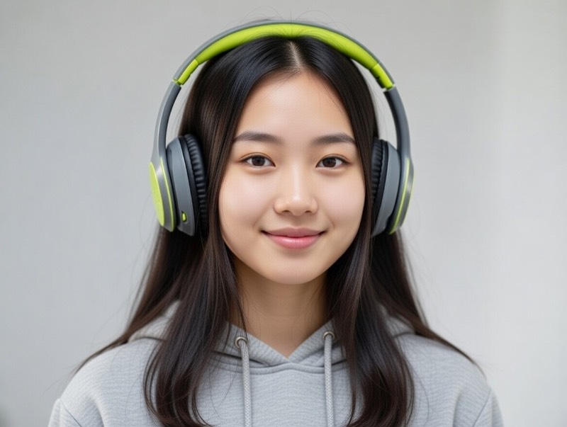 P47 Style Wireless Bluetooth Headphones - Hi-Fi Stereo Bass, Foldable Over-Ear Headset with Built-in Mic & Easy Touch Controls - Neon Green/Grey - image 2