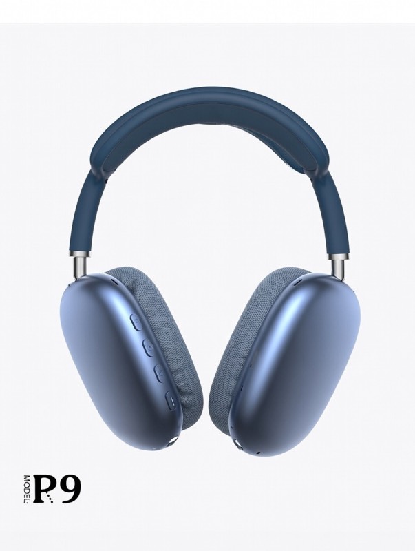 P9 Wireless Headphones - Hi-Fi Stereo Over-Ear Bluetooth Headset, Spatial Audio & Soft Memory Foam Earcups, Noise Isolation - Midnight Blue