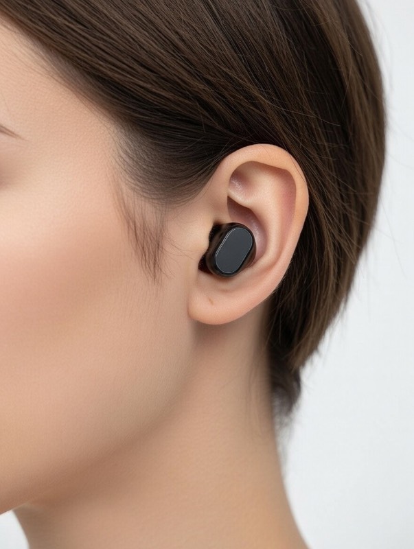 M3 True Wireless Earbuds Black with Blue Accents - Bluetooth TWS Headset with Charging Case - image 2