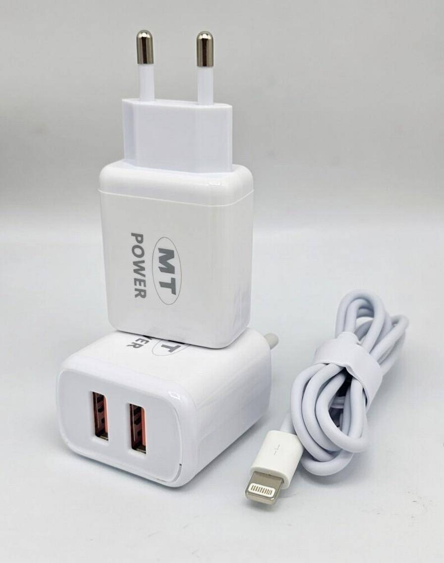 MT POWER 3-in-1 Fast Charging Combo - 3.4A Dual USB Adapter (MT-03) with iPhone Lightning & Type-C Cables - Ultimate Multi-Device Charging Kit - image 3